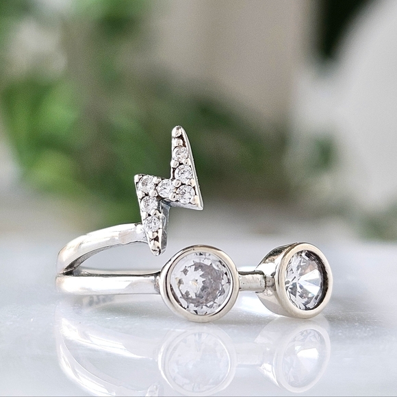Official Harry Potter Lightning Bolt & Glasses Ring, 925 Sterling Silver - Picture 5 of 10